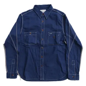 Samurai SJCBS24-HB Selvedge Herringbone Work Shirt (Ink Blue)