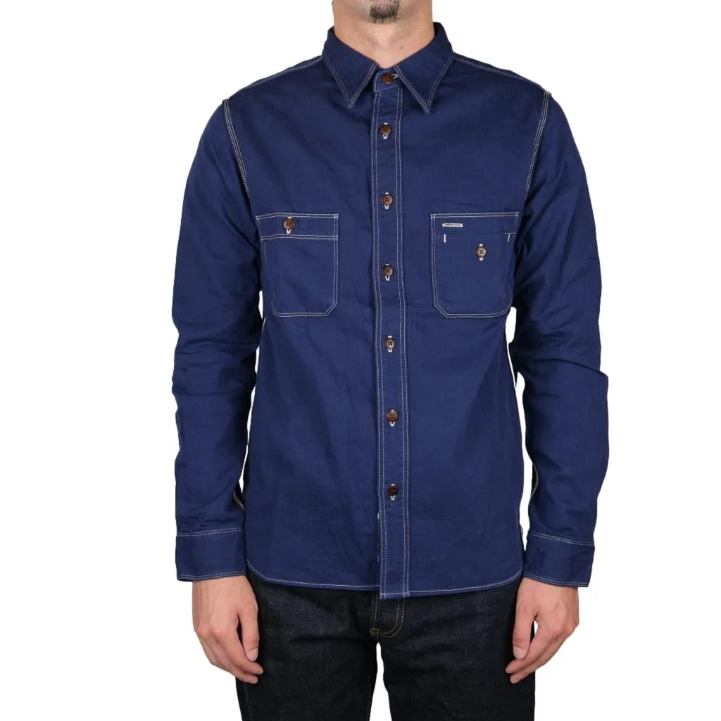 Samurai SJCBS24-HB Selvedge Herringbone Work Shirt (Ink Blue)