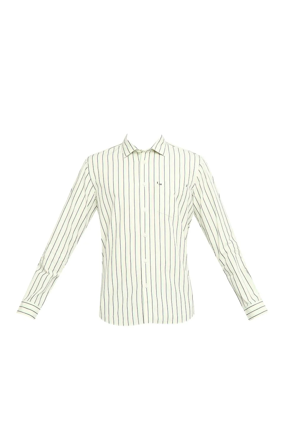 Slim Fit Cotton Polyester Stripe Shirt