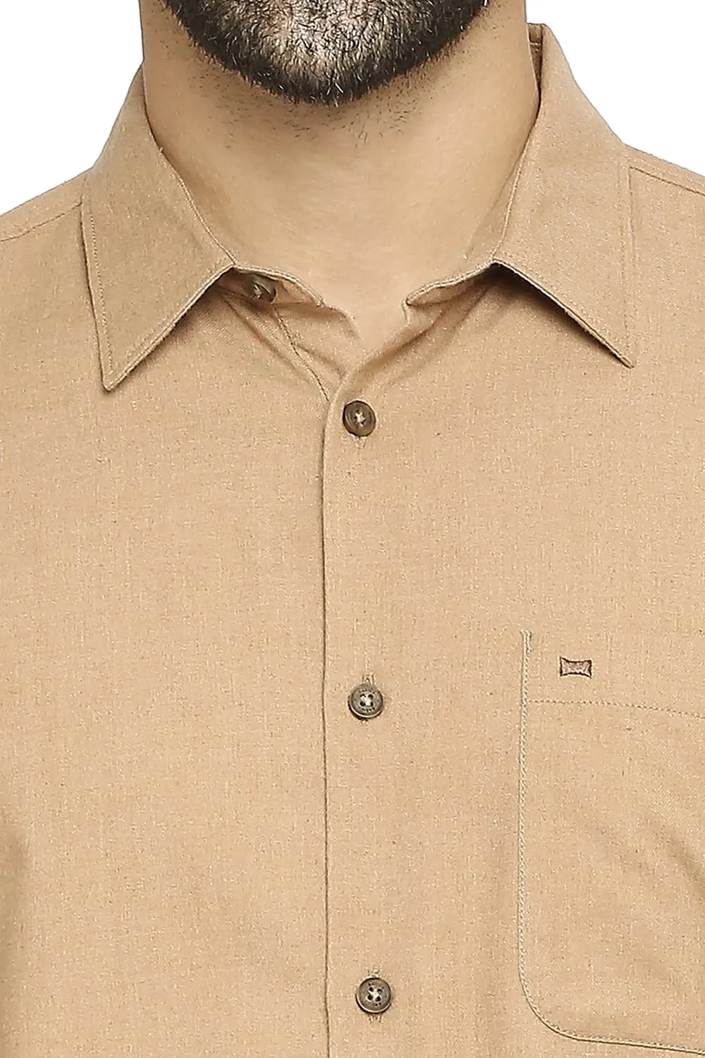 Slim Fit Polyester Cotton Lyocell Twill Shirt