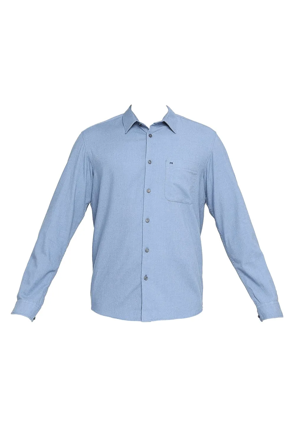 Slim Fit Polyester Cotton Lyocell Twill Shirt