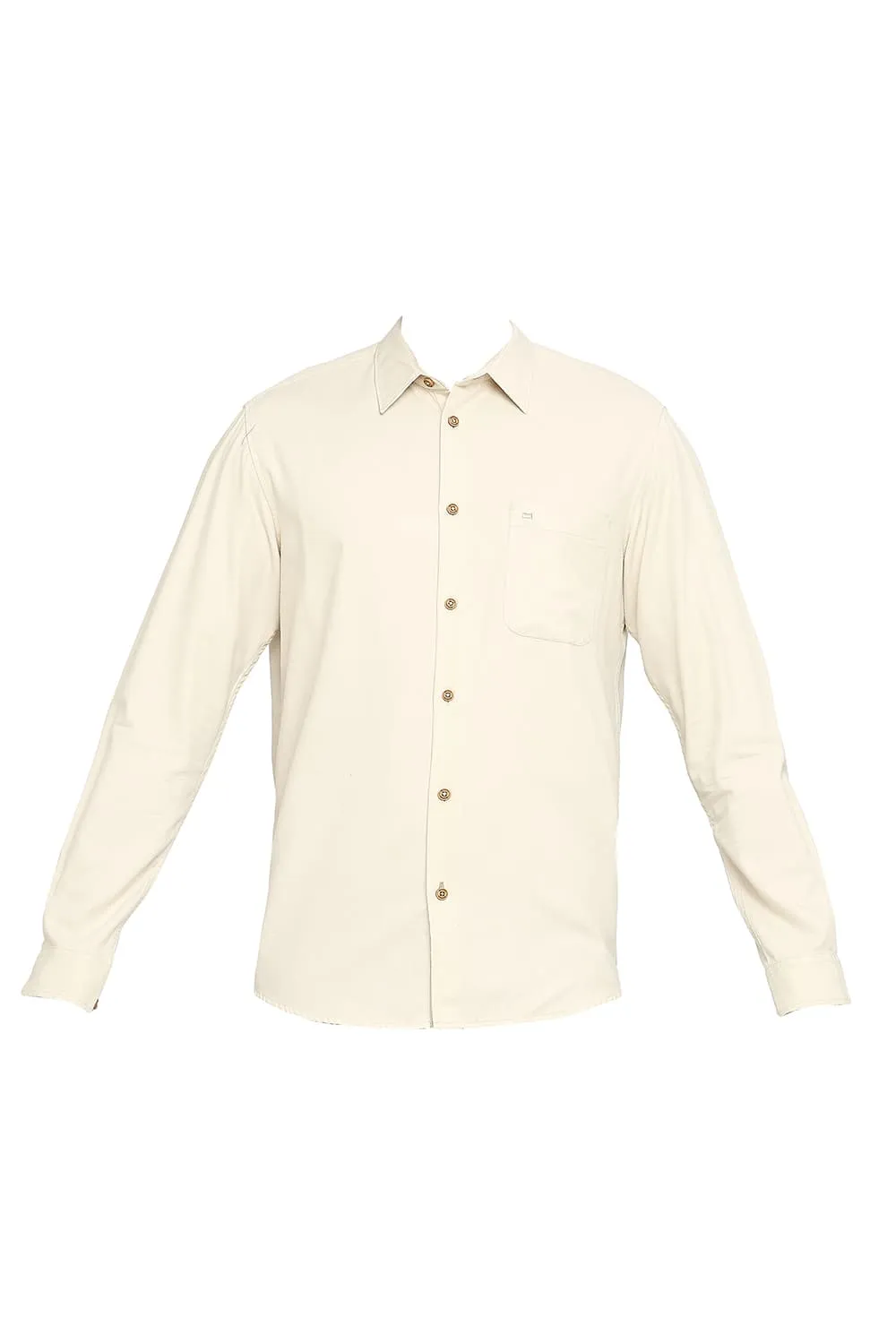 Slim Fit Polyester Cotton Lyocell Twill Shirt