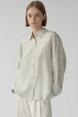 SOPHIE SHIRT - CLOUD GREY - RECYCLED SILK/SILK