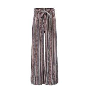 Striped and Symbols High Waist Pants