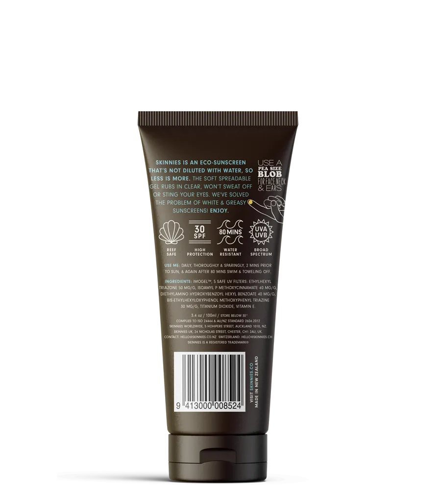 Sunscreen SPF30  Gel 100ml SKINNIES