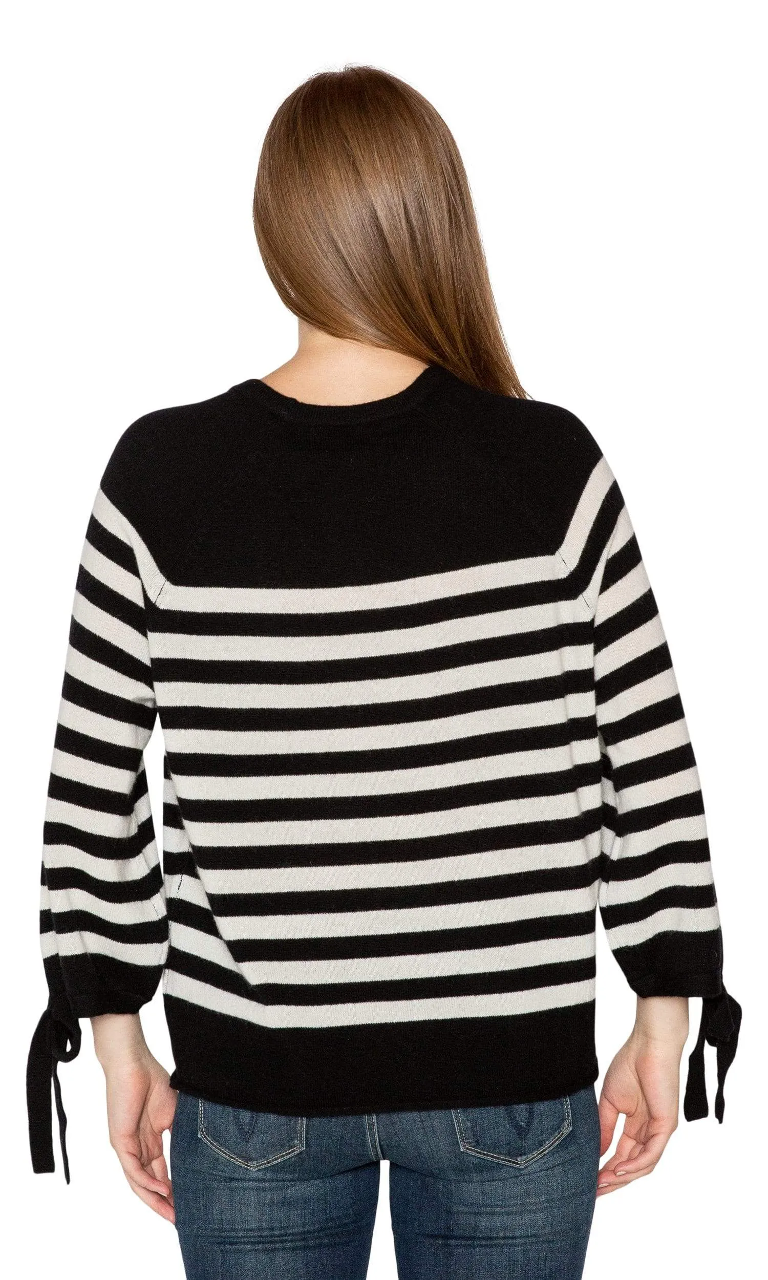 Velvet by Graham & Spencer Cacey Stripe Cashmere Sweater